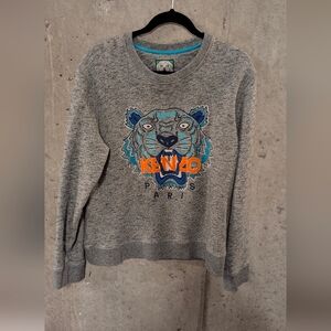 Kenzo Grey Tiger Logo Sweatshirt Size XL
